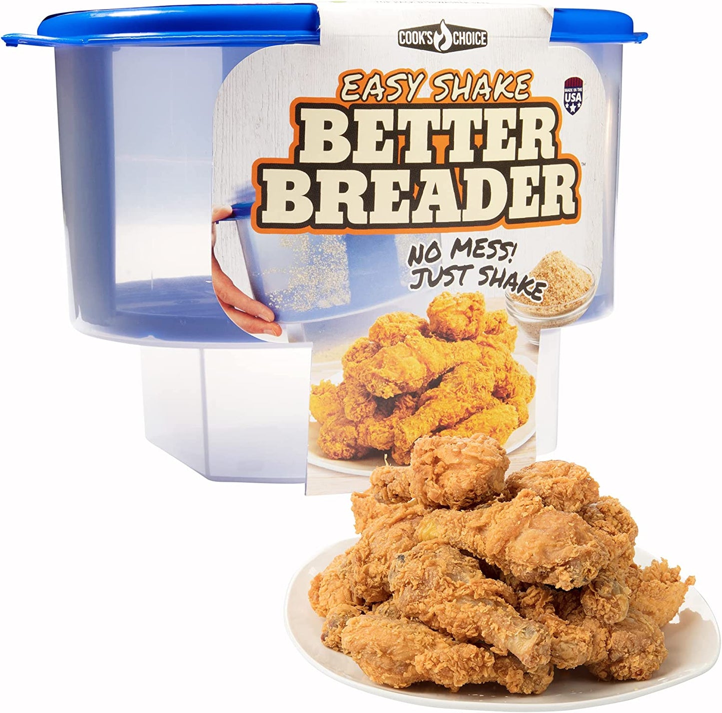 Original Better Breader Bowl - No Mess, Just Shake