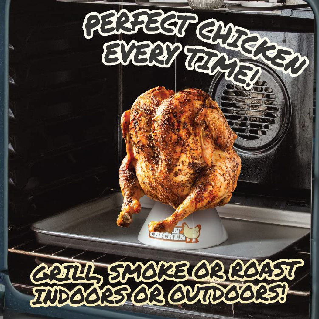 Sittin' Chicken Ceramic Beer Can Steamer & Roaster