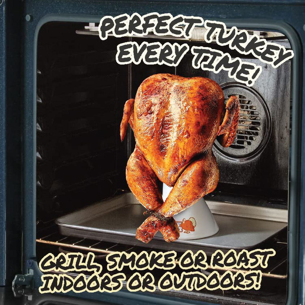 Sittin' Turkey Ceramic Beer Can Steamer & Roaster